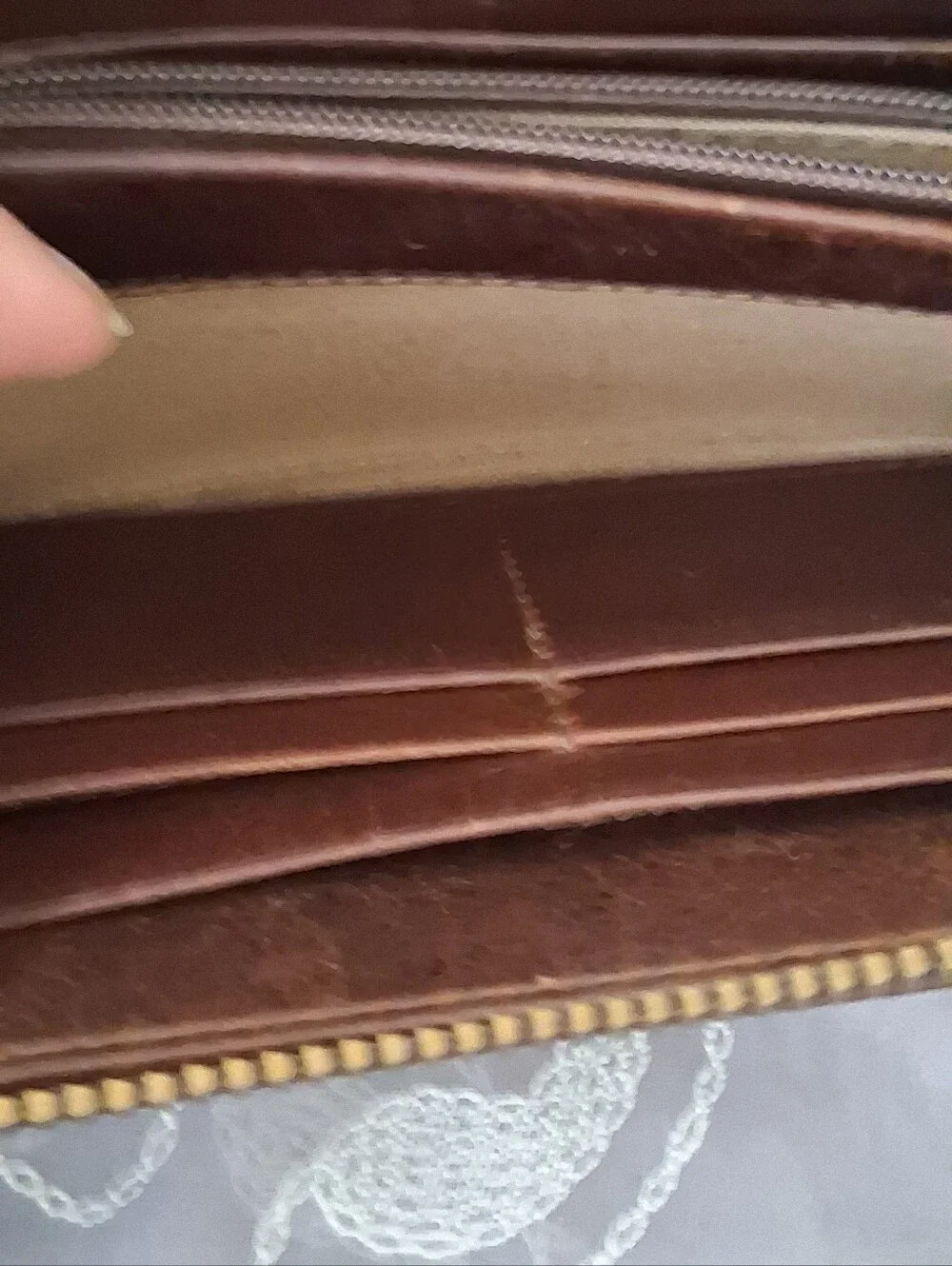 Frye Melissa Leather Zip Around Contential Wallet Dark Brown